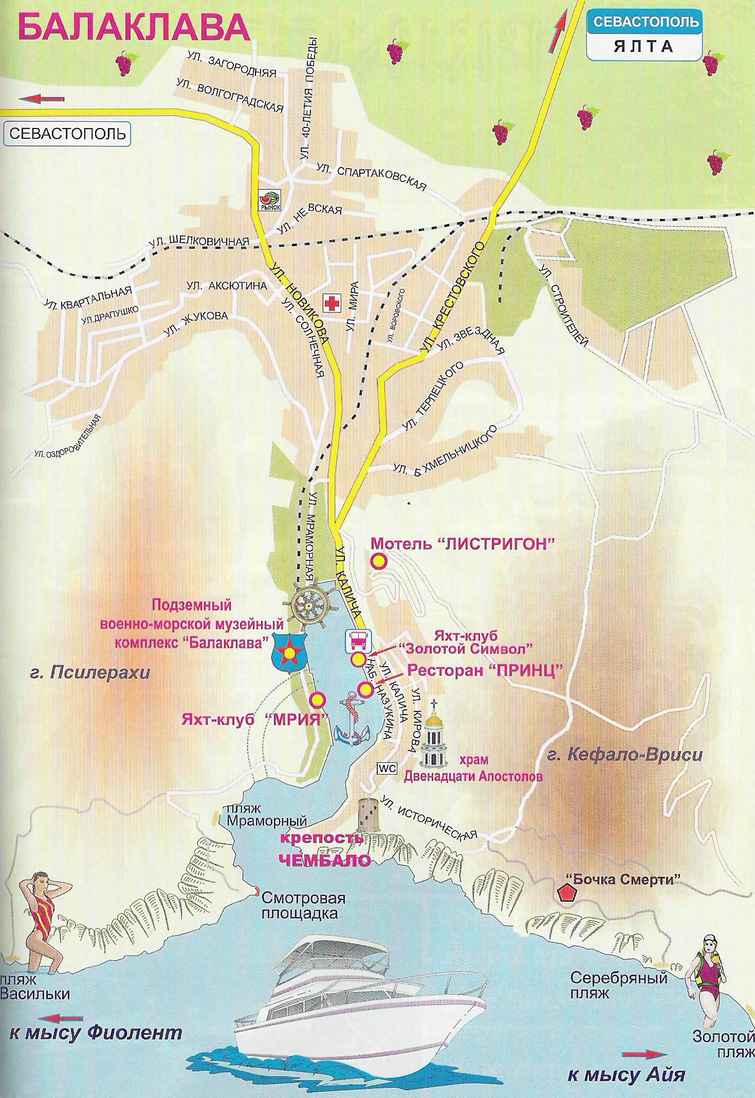 Карта Крыма Водопад Джур-Джур